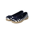 thumbnail image 5 of Jelly Beans Pra New Girl Fabric Bow Stripe Woven Hemp Espadrille Ballet Flat, 5 of 5