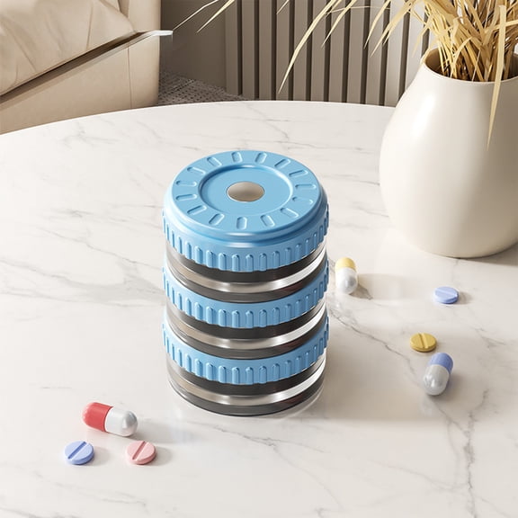 TanSiDing Magnetic Storage Box Portable Stackable Organizer with Lid for Home Office Travel, Sealed Airtight Container, Multi-Layer Dosing Pill Box, Compact Snack Jewelry Case