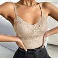 thumbnail image 4 of Xixinqiwan Womens Lace Tank Tops V Neck Spaghetti Strap Camisole Solid Mesh Hollow Out Tank Going Out Tops, 4 of 9