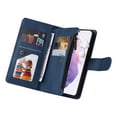 thumbnail image 5 of Case for Samsung Galaxy S22 Plus 5G Cover Zipper Pocket Wallet Case Magnetic Protective - Blue, 5 of 5