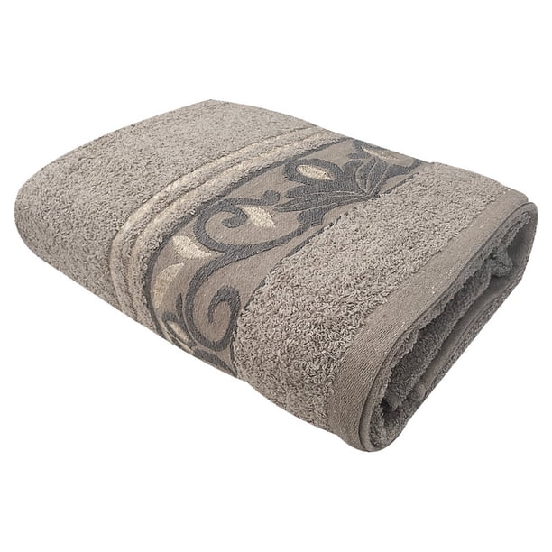Toalla Medio Baño colores varios, 140x70cm - Suave Y Absorbente- Cenefa Bordada