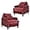 Red, variant on Chenille Loveseat Sofa and Chair Set, Upholstered Sofa Couch with Soft Pillows, Mid Century Modern Accent Chair with Gourd-Shaped Wood Legs for Living Room, Bedroom, Apartment, Wine Red