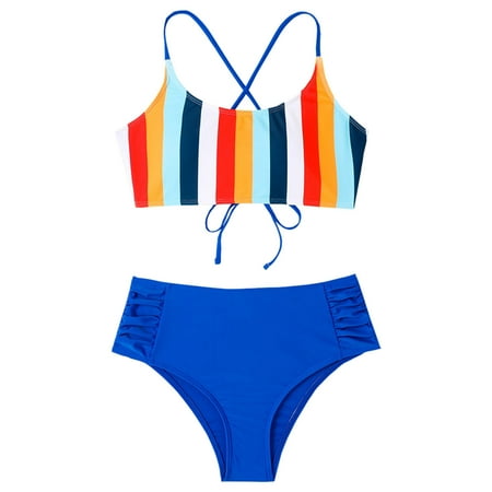 Mnyotv Swimsuits Women Sexy Bikini Swimsuit Women Swimwear Push Up Bikini Set Thong Brazilian Bathing Suit Beach Wear Cute Two Piece Swimsuits Blue XL