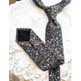 thumbnail image 6 of Barry.Wang Men's Cotton Ties Flower 3.15" Necktie Printed Skinny Tie Sets Clip Extra Long Flower Wedding Party Blue, 6 of 7