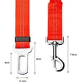 thumbnail image 5 of Arnés de transporte elástico de nailon de 2 piezas para perros, correa ajustable con función de absorción de impactos y mosquetón para perros y gatos (naranja), 5 of 5