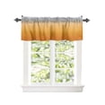 thumbnail image 2 of Kitchen Cafe Valance Curtain for Small Windows,Orange Gray Gradient Minimalist Art Rod Pocket Valances Modern Abstract Stripe Line Window Treatment Panel for Living Room/Bedroom/Bathroom,60x18in, 2 of 9