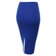 thumbnail image 2 of Doublju Women's Stretchy Midi Pencil Skirts (Plus Size Available), 2 of 4