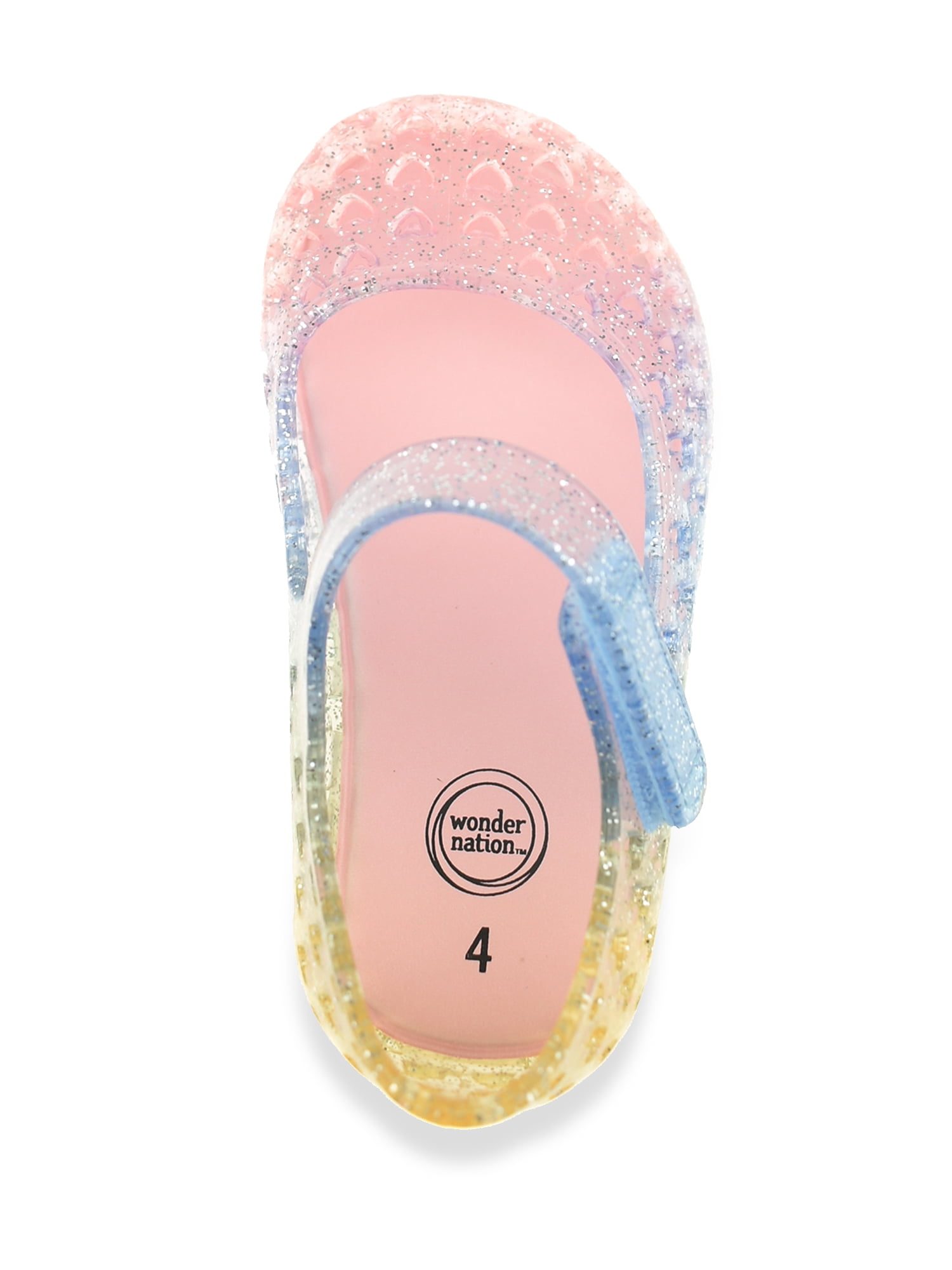 Wonder Nation Baby and Toddler Girls Mary Jane Jelly Shoes