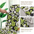 thumbnail image 5 of Yayeee 2 Pack Dining Chair Covers Stretch Parson Chairs Slipcovers Seat Protector, Green Flower Pattern, 5 of 6