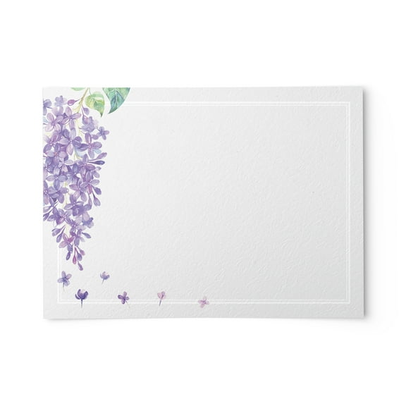 50 Lilac Flower Notecards, 4x6 inches