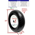thumbnail image 3 of 4.80/4.00-8 Inch, (15" x 4") Heavy Duty Contractor Stud/Diamond Tread Wheelbarrow Assembly, 3 of 3