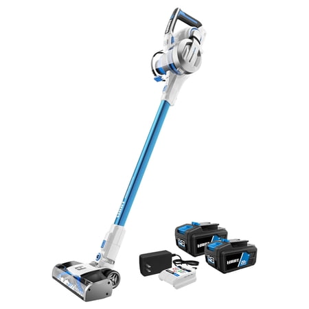 HART 20-Volt Cordless Stick Vacuum with Brushless Motor Technology with (2) 4.0 Ah Lithium-Ion Batteries