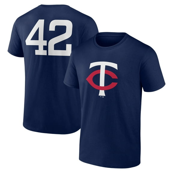 Men's Navy Minnesota Twins Jackie Robinson Day Name & Number T-Shirt
