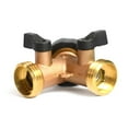 thumbnail image 2 of Thrifco 4403383 Garden Hose Wye Connector with Shut-Off – Brass, 2 of 3
