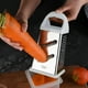 thumbnail image 5 of Rallador y cortador de verduras 4 en 1 de acero inoxidable | Rallador de queso con 4 cuchillas | Rallador de cocina apto para lavavajillas para verduras, jengibre y queso | Incluye 1 rallador, 5 of 8