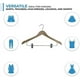 thumbnail image 3 of USTECH Gancho con Forma de Arco y Pinzas, con Acabado de Madera Resistente para Trajes, Pantalones y Faldas, Ahorra Espacio en el Armario con Muesca en el Hombro para Vestidos con Tiras, Paquete de 20, 3 of 5