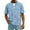 Blue, variant on Casual Short Sleeve Shirt With Zipper Placket And Striped Design For Daily Wear And Outdoor Activities Classic T Shirts for Men