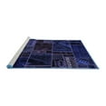 thumbnail image 2 of Ahgly Company Machine Washable Indoor Rectangle Oriental Blue Modern Area Rugs, 2' x 4', 2 of 4