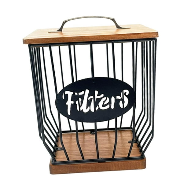 Soporte para cápsulas de café, organizador de tazas de almacenamiento de gran capacidad, con tapa de hierro para café Estilo D