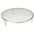 thumbnail image 1 of Stainless Steel Round Grid Net Barbecue Net Baking Tray BBQ Grid with Leg, 1 of 10