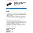 thumbnail image 2 of Knock Sensor - Compatible with 2012 - 2019 Fiat 500 1.4L 4-Cylinder 2013 2014 2015 2016 2017 2018, 2 of 2
