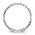 thumbnail image 2 of 10k White Gold Solid Polished 8mm Milgrain Half Round Band Size 10 Ring Ring for Women and Men, 2 of 2