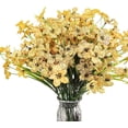 thumbnail image 2 of MAMOWEAR Artificial Flowers UV Resistant Fake Violet Flowers No Fade Faux Flowers for Indoor Outdoor Garden Porch Window Box Home Wedding Farmhouse Décor(Yellow, 12PCS), 2 of 8