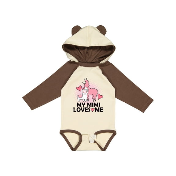 Inktastic My Mimi Loves Me Llama Girls Long Sleeve Baby Bodysuit