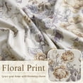 thumbnail image 4 of StangH Peony Velvet Curtains with Floral, Romantic Luxury Beige Bedroom Window Drapes Curtains for Living Dining Room, Beige, W52 x L96, 2 Panels, 4 of 7