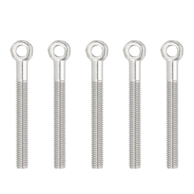 Uxcell 5Pcs M8x76mm Machinery Lifting Shoulder Eye Bolts Threaded Screw Eyebolt