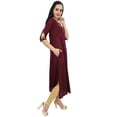 thumbnail image 4 of Bimba Womens Rayon Designer Maroon Embroidery A-Line Kurta Tunic With Pocket-26, 4 of 9