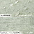 thumbnail image 6 of 84" Long Scalloped Shower Curtain Linen Textured with 12 Metal Hooks Cute Extra Long Heavy Duty Washable Waterproof Cloth Spring Shower Curtains with Black Border for Bathroom Hotel,Sage Green, 6 of 12