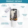 thumbnail image 4 of SKYSONIC Stainless Steel Tumbler Car Handle Water Cup 40 oz Vacuum Insulated Tumbler with Straw for Car Travel Sport - Street Scene, 4 of 7