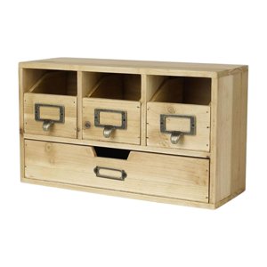 Yinanstore Bureau Bureau du Cabinet Organisateur Table de table rustique Farmhouse fournitures de bureau tiroirs de stockage Bois pour bijoux étude Table dressing