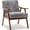 Gray + Tech Cloth, variant on Leumius Mid-Century Accent Chair,Modern Tech Cloth Armchair for Living Room,Comfy Upholstered Reading Chair Arm Chair with Solid Wood Frame and Extra-Thick Backrest for Bedroom,Gray
