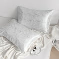 thumbnail image 4 of Super Soft Satin Pillowcase Set of 2, Hair-friendly Satin Pillow Case with Envelope Closure, Standard Size, 20 x 26 inches, White Marbling, 4 of 7