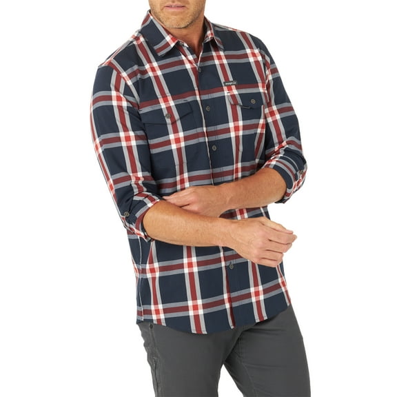 Wrangler Men's Outdoor 2-Pocket Performance Utility Shirt
