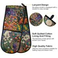 thumbnail image 2 of Yayeee Double Oven Mitt Kitchen Heat Resistant Baking 35" x7" Quilted Glove, White Floral Garden, 2 of 6