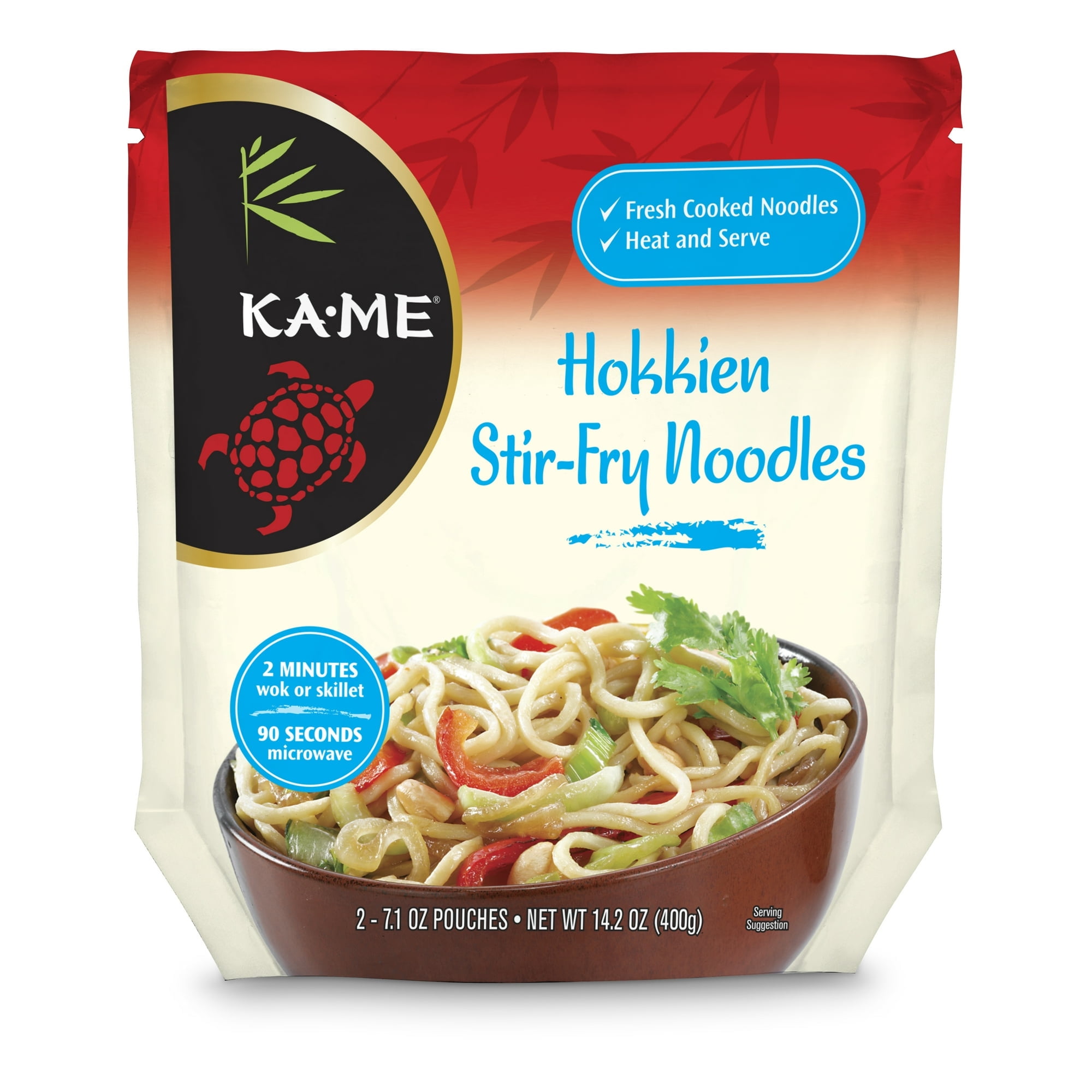 ◆udon.◆ KA-ME Precooked Udon Stir Fry Noodles Pack, 7.1 Oz, 2 Ct