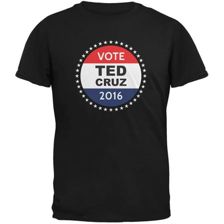 Election 2020 Ted Cruz Badge Black Adult T-Shirt - Small