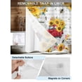 thumbnail image 3 of No Hook Cloth Fabric Shower Curtain with Snap in Liner, Spring Sunflowers Waterproof Shower Curtains Set with See Through Top Window, Car Bee Farmhouse Pastoral Rustic Bath Curtains Shower 72"x72", 3 of 6