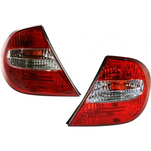 CarLights360: For 2002 2003 2004 Toyota Camry Tail Light Assembly Driver and Passenger Side w/Bulbs DOT Certified - Replaces TO2800143 TO2801143 | 81561-AA050, 81551-AA050
