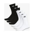 thumbnail image 4 of adidas Originals Men's Trefoil Crew Socks (6-Pair), White/Black Black/White, Large, (Shoe Size 6-12), 4 of 5