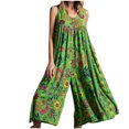 thumbnail image 1 of Women'S Fashionable Summer Flower Button Pocket Printed Jumpsuit, Long Pants Jumpsuit, 1 of 2