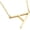 Gold A, variant on Sideways Initial Necklace 18K Gold Plated Stainless Steel Large Big Letters Pendant Necklace Script Name Monogram Necklaces for Women