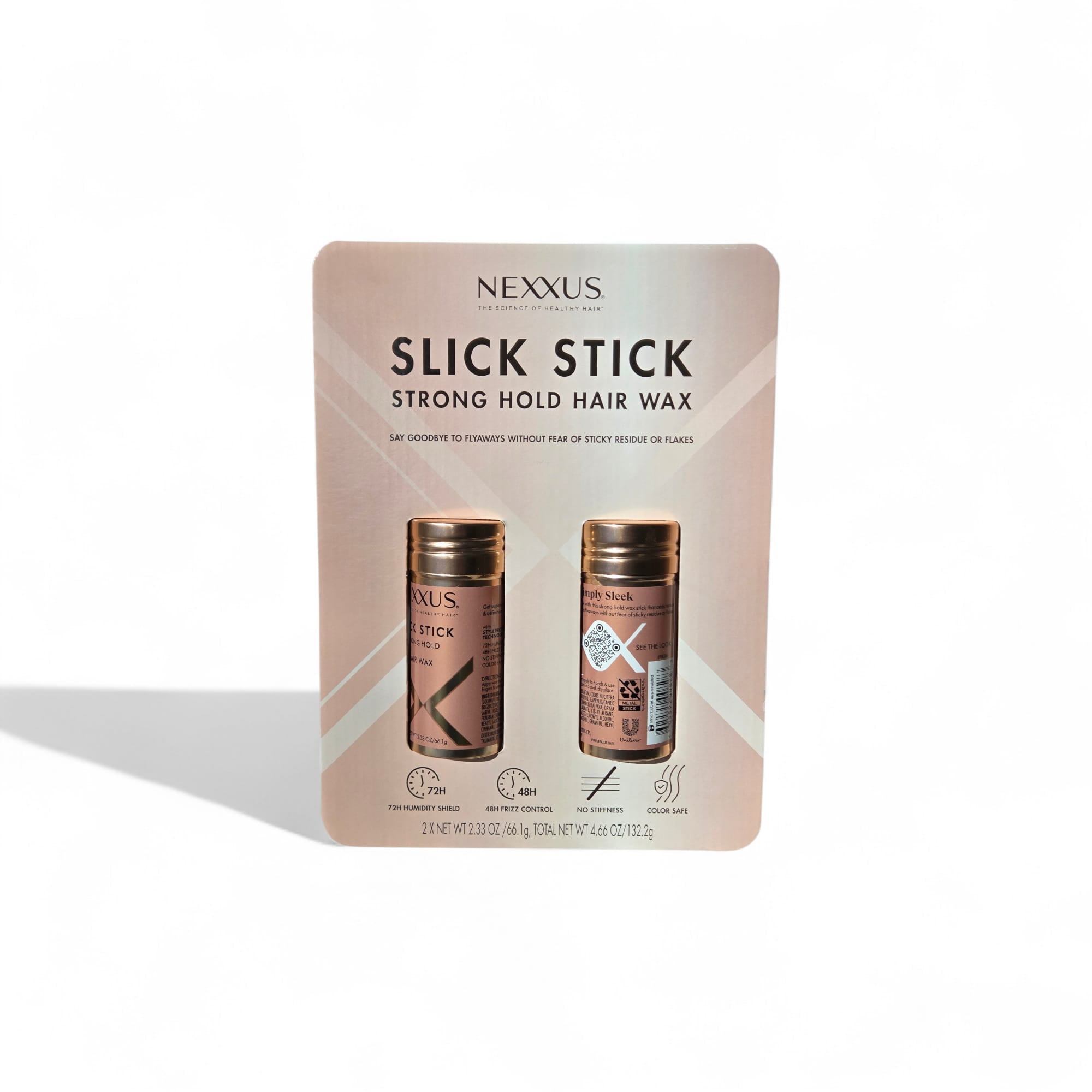 Nexxus Slick Stick Strong Hold Hair Wax, 2-Pack, 2.33 oz Each