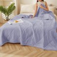 thumbnail image 6 of AZXY Summer Quilt,Quilts for Queen Bed,Cooling Comforter for Hot Sleepers,Breathable Washable Cotton Lightweight Quilt,Solid,200x180cm,Gray, 6 of 8
