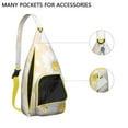 thumbnail image 2 of Vintage Floral Sling Backpack - Retro Daisy & White Blooms Pattern, Fashionable Multi-Functional Bag, 2 of 4