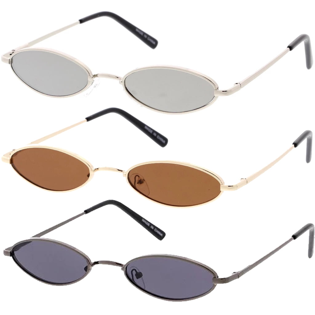 MLC Eyewear Retro Fashion Wired Frame Skinny Sunglasses OV55 Walmart