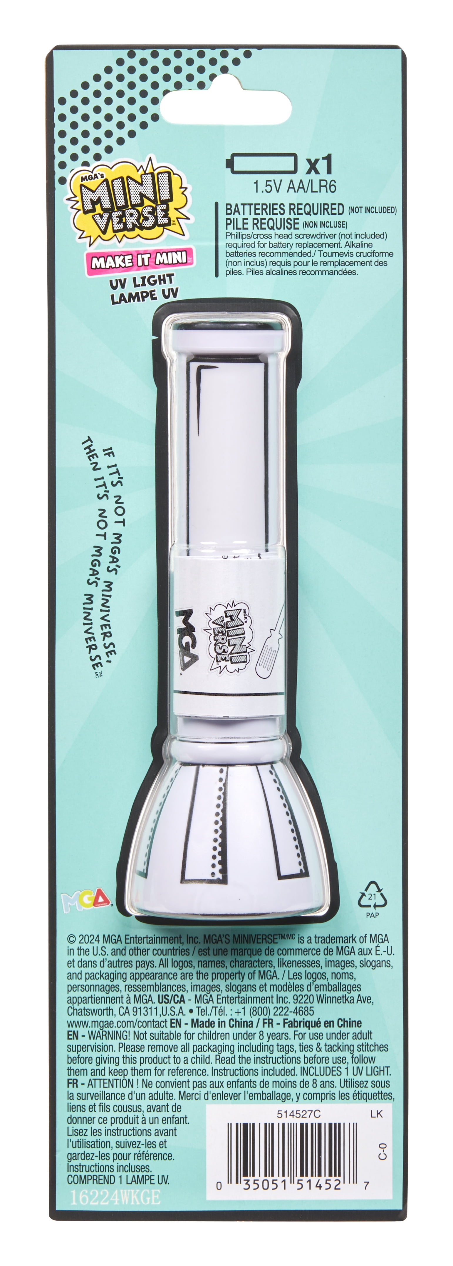 MGA's Miniverse Make It Mini - UV Light, 1 PC, Resin Curing, 8+